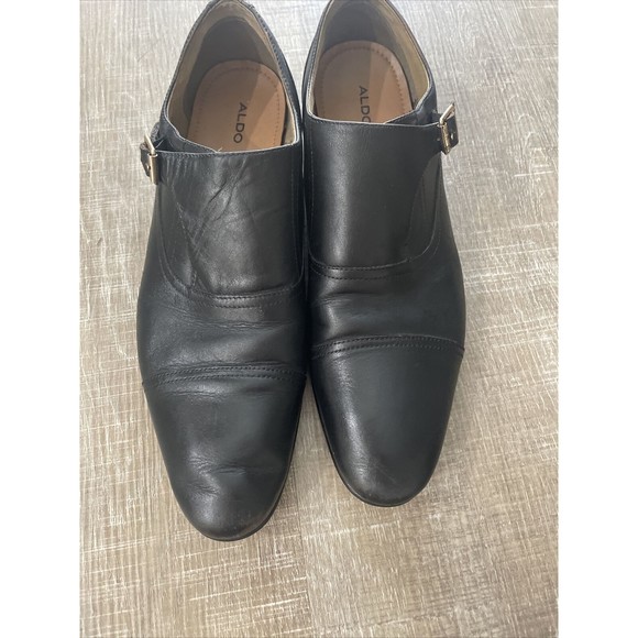 ALDO Men\'s Black Oxford Dress Shoe Palia Monk-Strap Dress Loafer Sz 12 main image 4